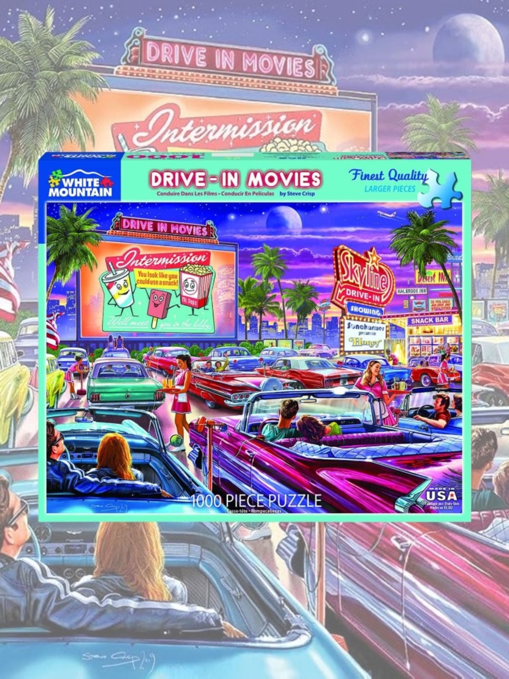 White Mountain “Drive-In Movies” 1000 Piece Puzzle